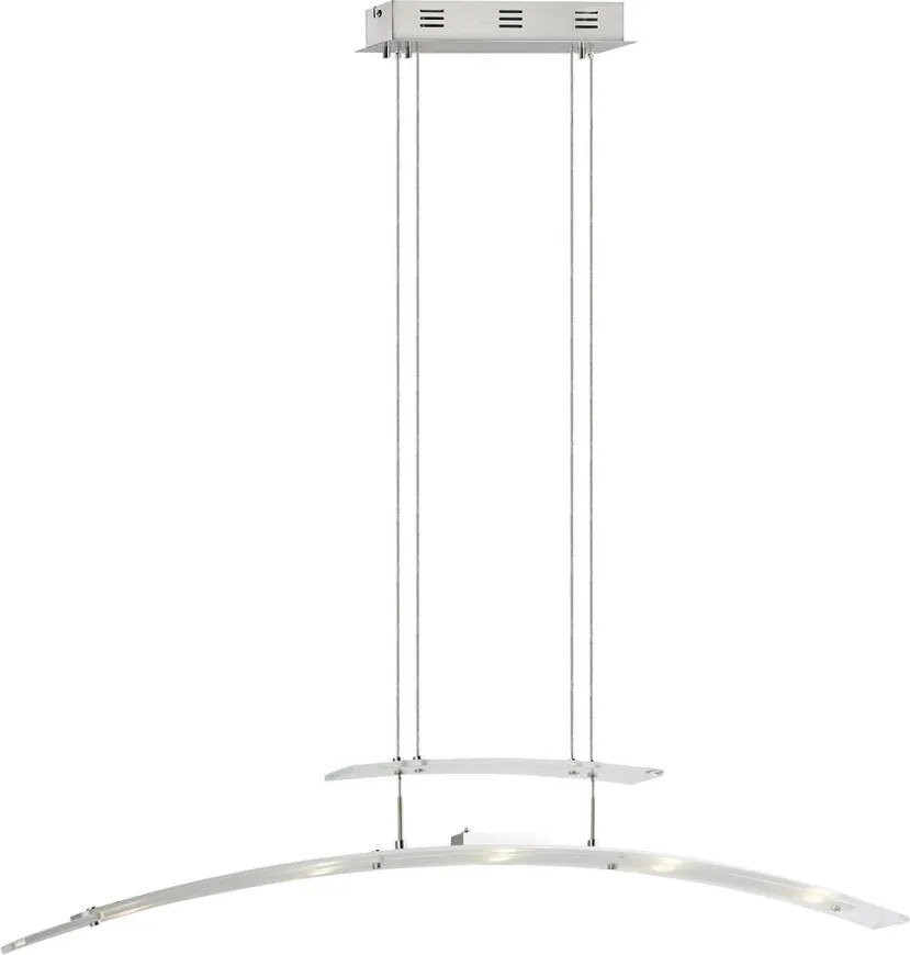 ITALUX P0642A-CLEAR LOUNA Modern Led Függesztett Lámpa Fehér, Nikkel, Átlátszó LED IP20