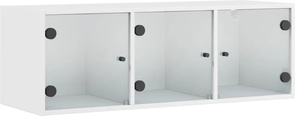 vidaXL fehér faliszekrény üvegajtókkal 102 x 37 x 35 cm