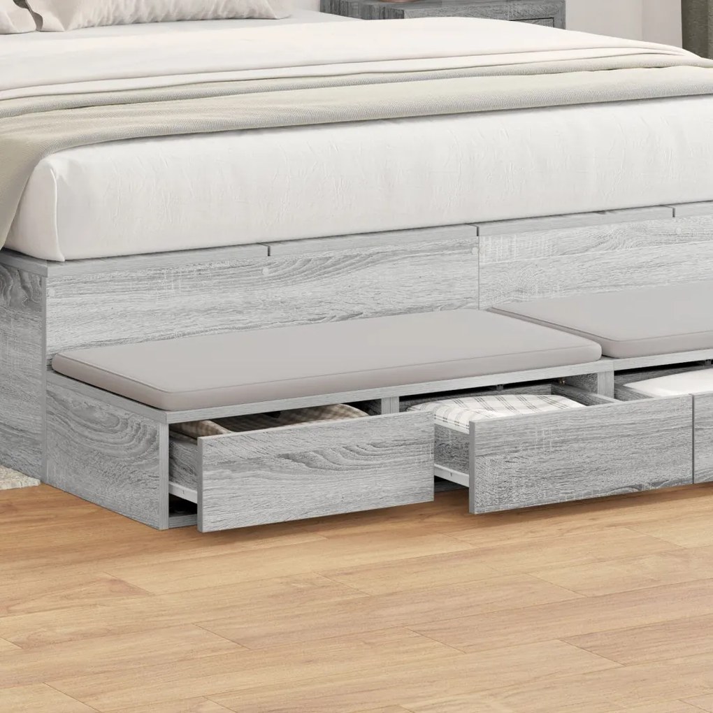 Éjjeli Asztalok Szürke sonoma Szerelt fa 160 x 36.5 x 16.5 cm