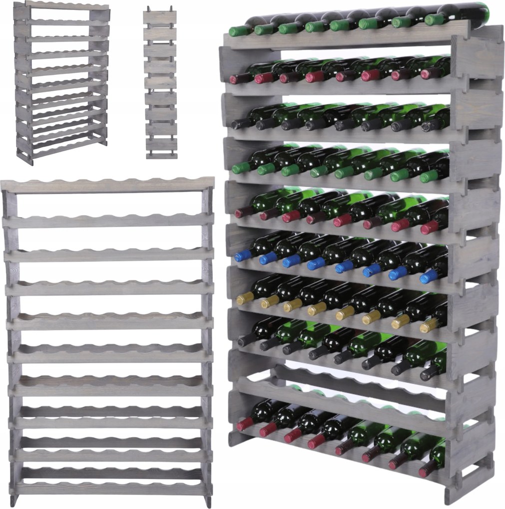 Borosüveg tartó állvány 10x8-as moduláris állvány szerszámok nélkül bővíthető