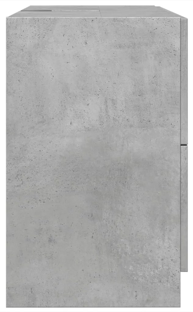 betonszürke szerelt fa mosdószekrény 78 x 37 x 59 cm