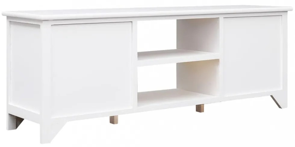 fehér tömör császárfa TV-szekrény 108 x 30 x 40 cm