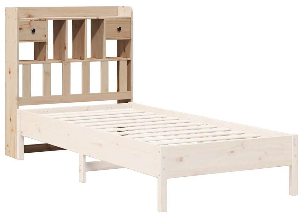 tömör fenyőfa fejtámla tárolóval 100 cm