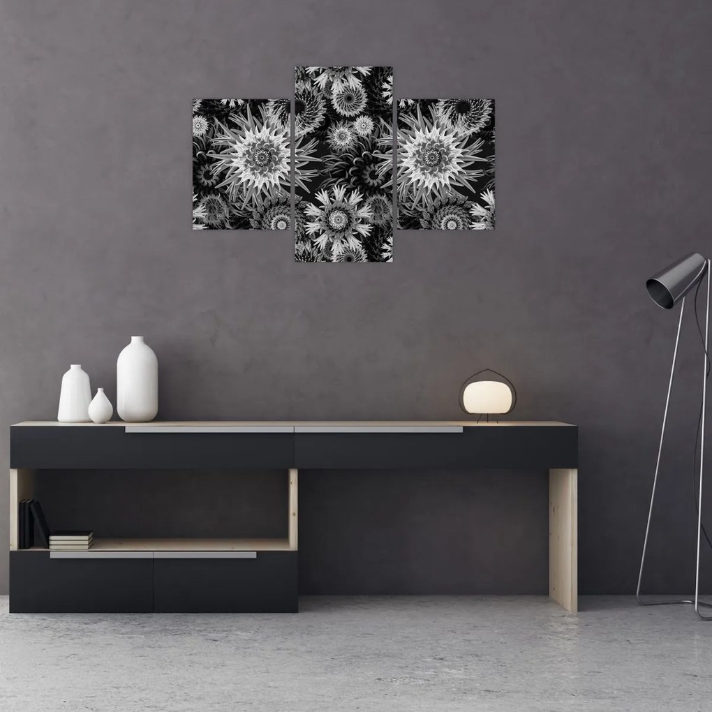 Kép - Fekete és fehér gyűszűvirág (90x60 cm)