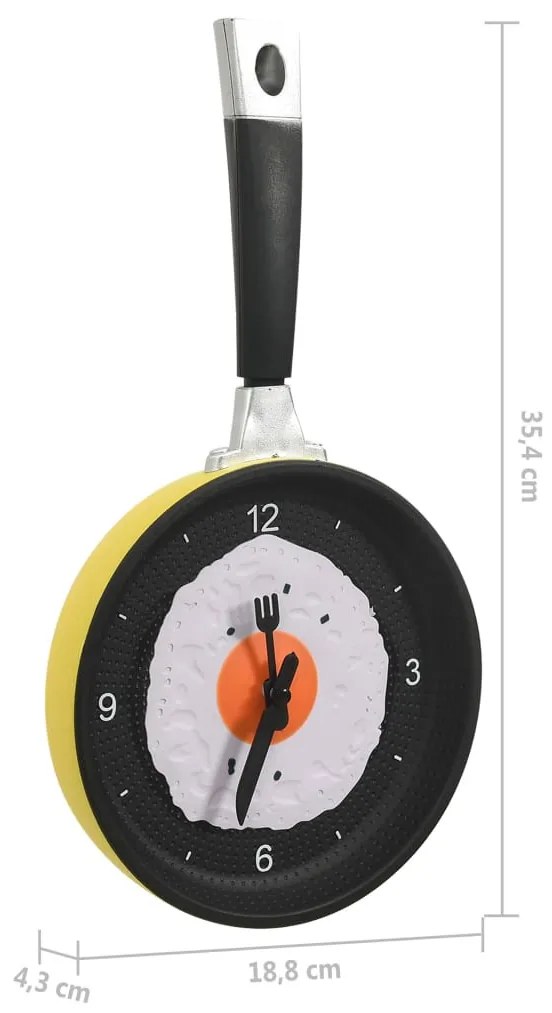 falióra tükörtojásos serpenyős dizájnnal 18,8 cm