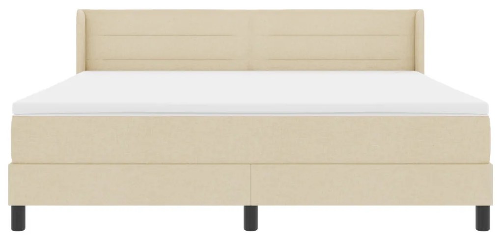 Boxspring Ágy Matraccal – Krém színben, 180 x 200 cm, szövetből.