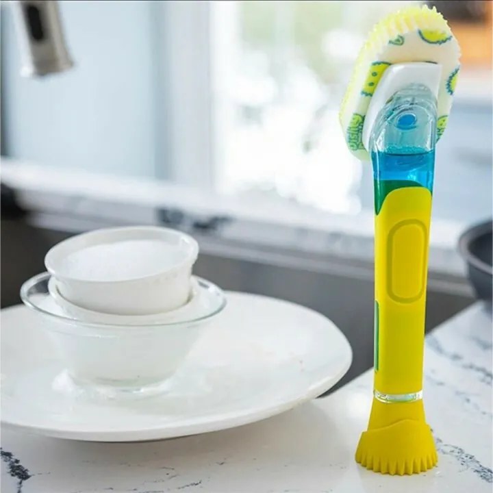 Scrub Daddy Dish Daddy mosogatószivacs, fogantyúval és mosogatószer-adagolóval