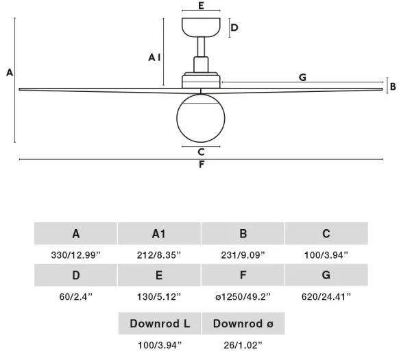 FARO 34280-11L - Mennyezeti ventilátor KLIM M 1xE27/15W/230V fenyő/fehér + távirányító