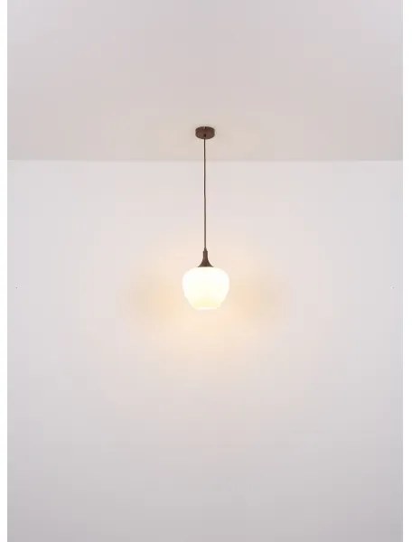 Globo 15548H1C - Csillár zsinóron MAXY 1xE27/60W/230V fehér/barna