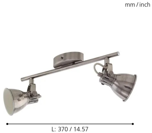 Eglo 96553 - LED Spotlámpa SERAS 2xGU10/3,3W/230V