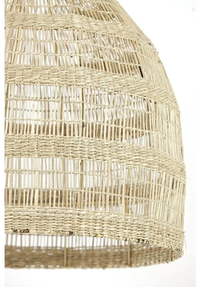 Natúr színű függőlámpa tengerifű búrával ø 50 cm Sagar – Light & Living
