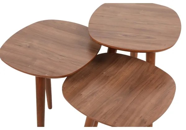 SZETT 3x TYN barna dohányzóasztal