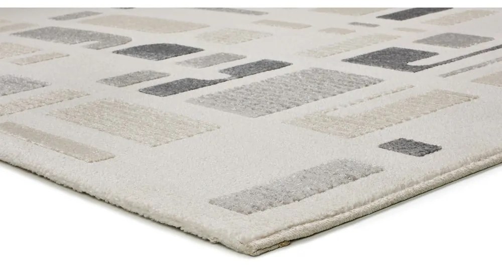 Világosszürke-elefántcsont színű szőnyeg 133x190 cm Flora – Universal