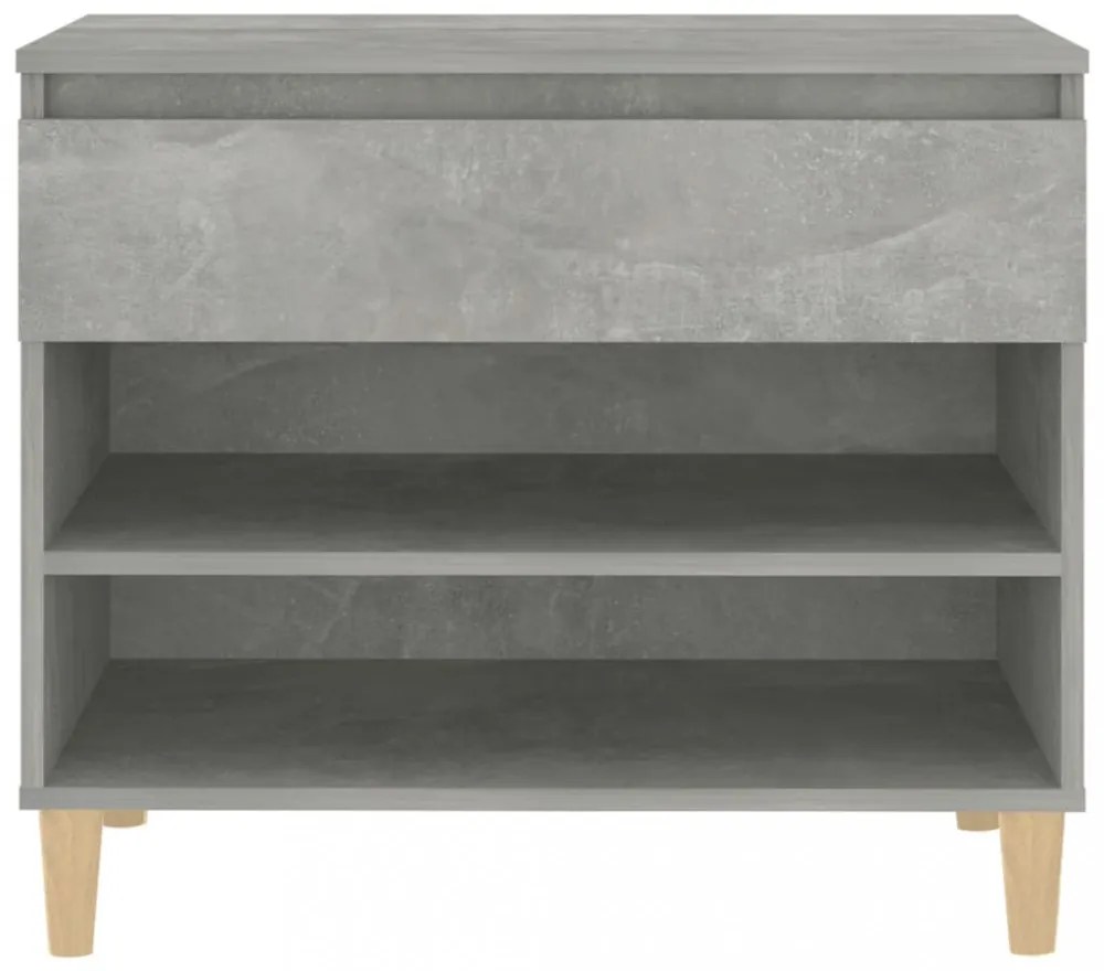 betonszürke szerelt fa cipőszekrény 70x36x60 cm