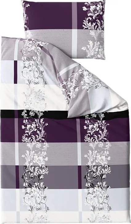 Poliészter-pamut ágynemű LUXURY lila Ágyneműhuzat mérete: 70 x 90 cm | 140 x 200 cm