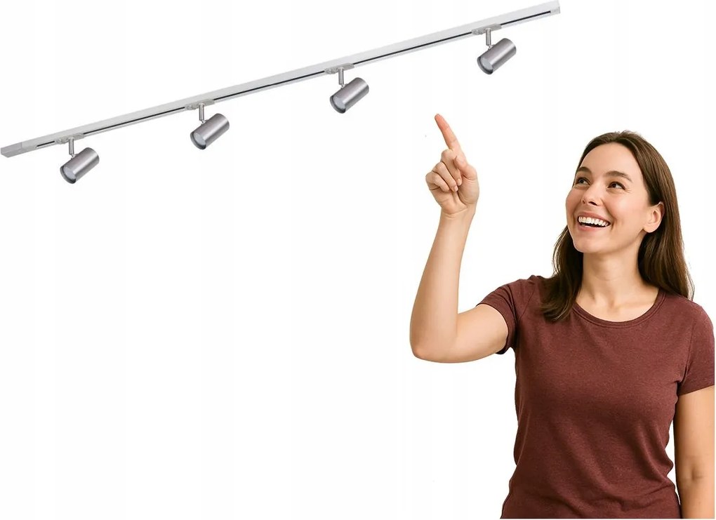 Sínre szerelhető spot lámpa Marvi Tr Jazz Sn 911408-4-SN-SET Italux