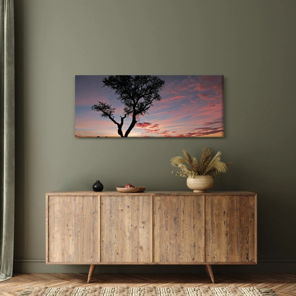 Kép - Fa és vöröses árnyalatok (120x50 cm)