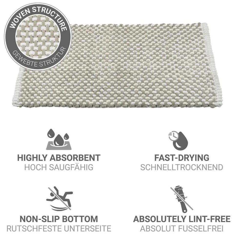 Bézs textil fürdőszobai kilépő 50x80 cm Covelo – Wenko