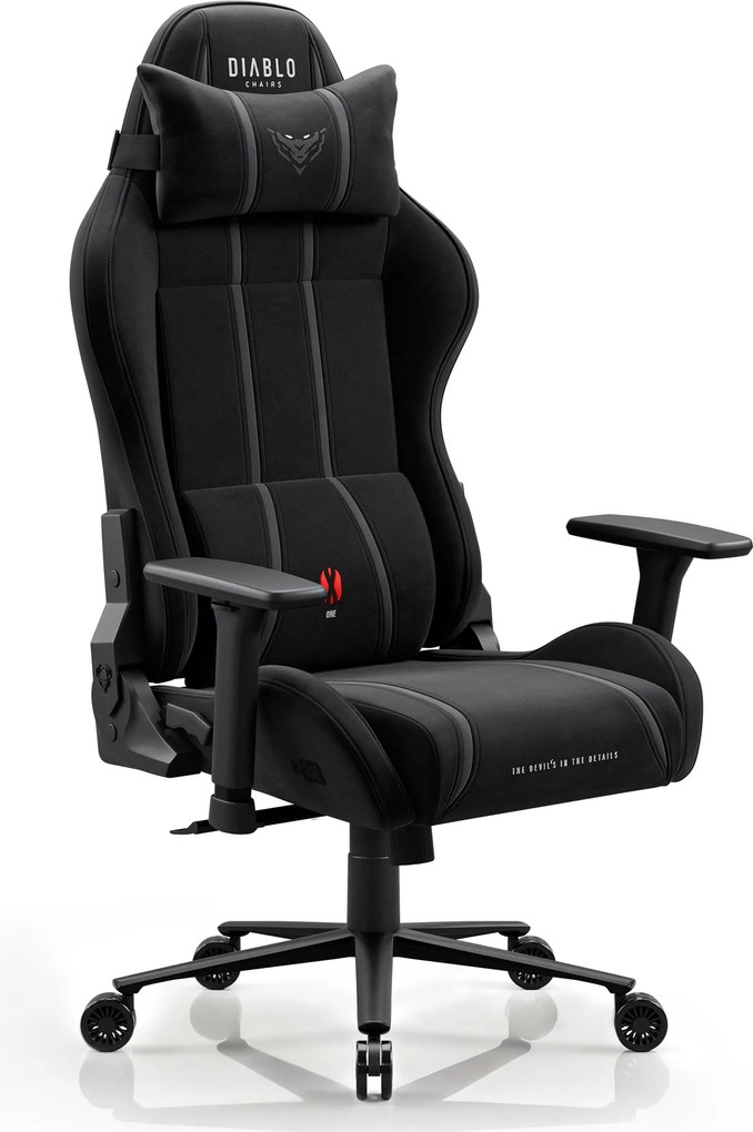 Gamer szék szövet fekete King Size: Diablo X-One 2.0 Burned Black
