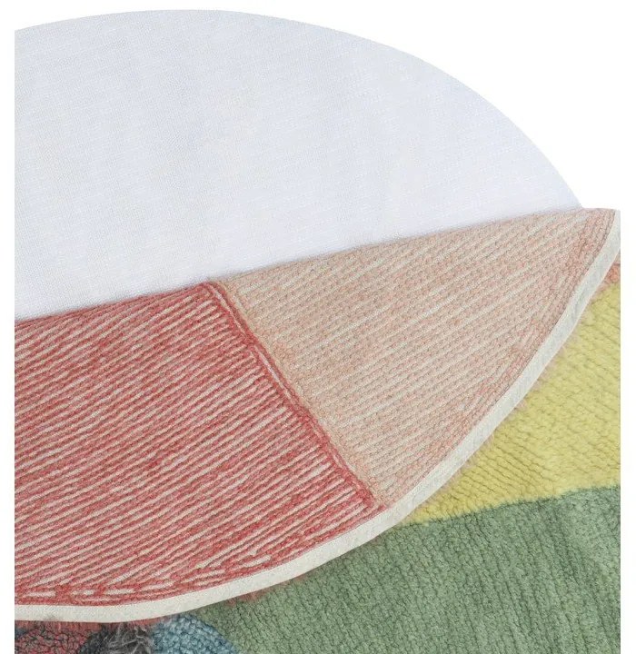 Mosható kézi szövésű gyapjú gyerek szőnyeg ø120 cm Pie Chart – Lorena Canals