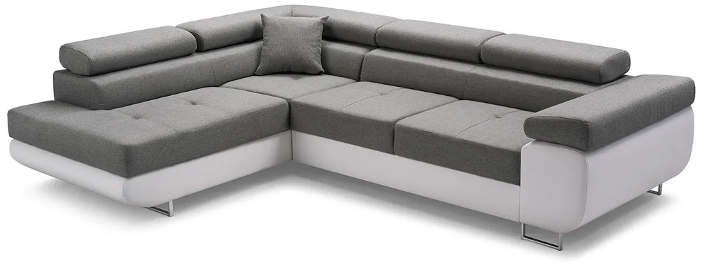 ALFA sarok kanapéágy, 273x70/85x203, sioux 1115/lux 23, jobb sarok