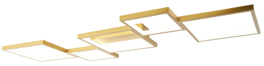 Mennyezeti lámpa arany LED-del, 3 fokozatú fényerő-szabályzóval, 5 lámpás - Lejo