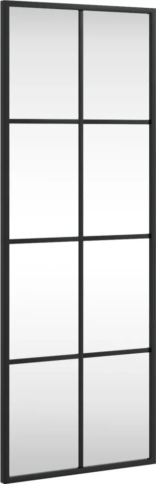 vidaXL fekete téglalap alakú vas fali tükör 30 x 80 cm