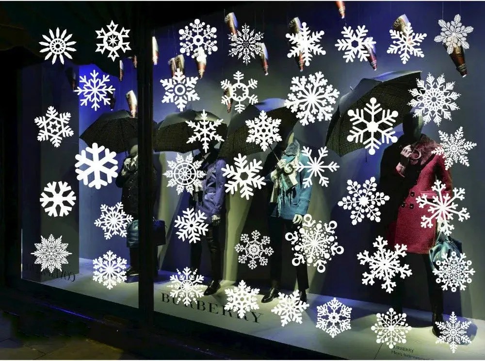 Karácsonyi matricák az ablakra karácsonyfa üveg