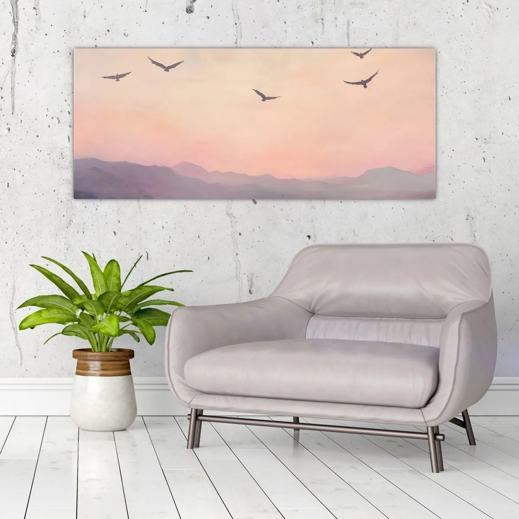 Kép - Madárcsapat II. (120x50 cm)
