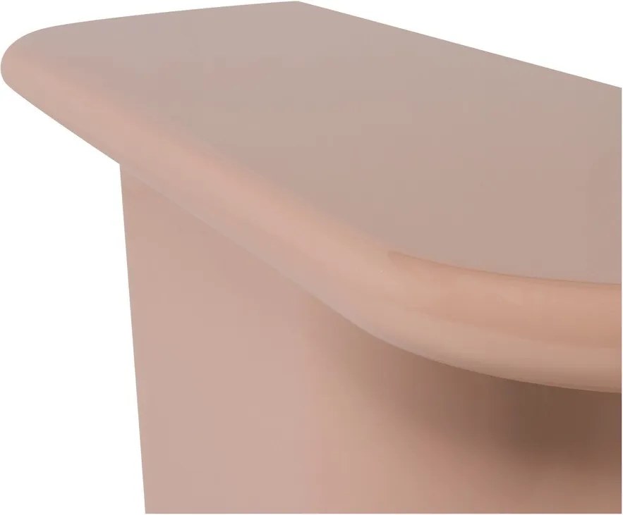 Világos rózsaszín fényes konzolasztal 30x120 cm Nocta – WOOOD