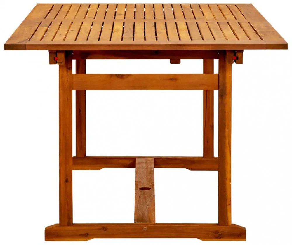 tömör akácfa kerti étkezőasztal (150-200) x 100 x 75 cm
