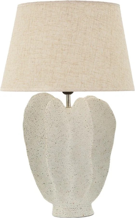 Krémszínű asztali lámpa textil búrával (magasság 63 cm) Ester – Mauro Ferretti