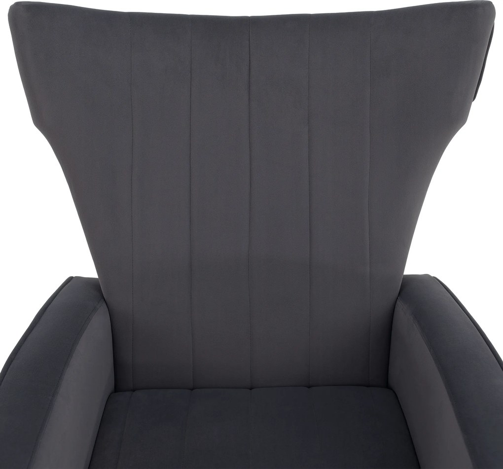 Relaxfotel, szürke Velvet szövet, BARET