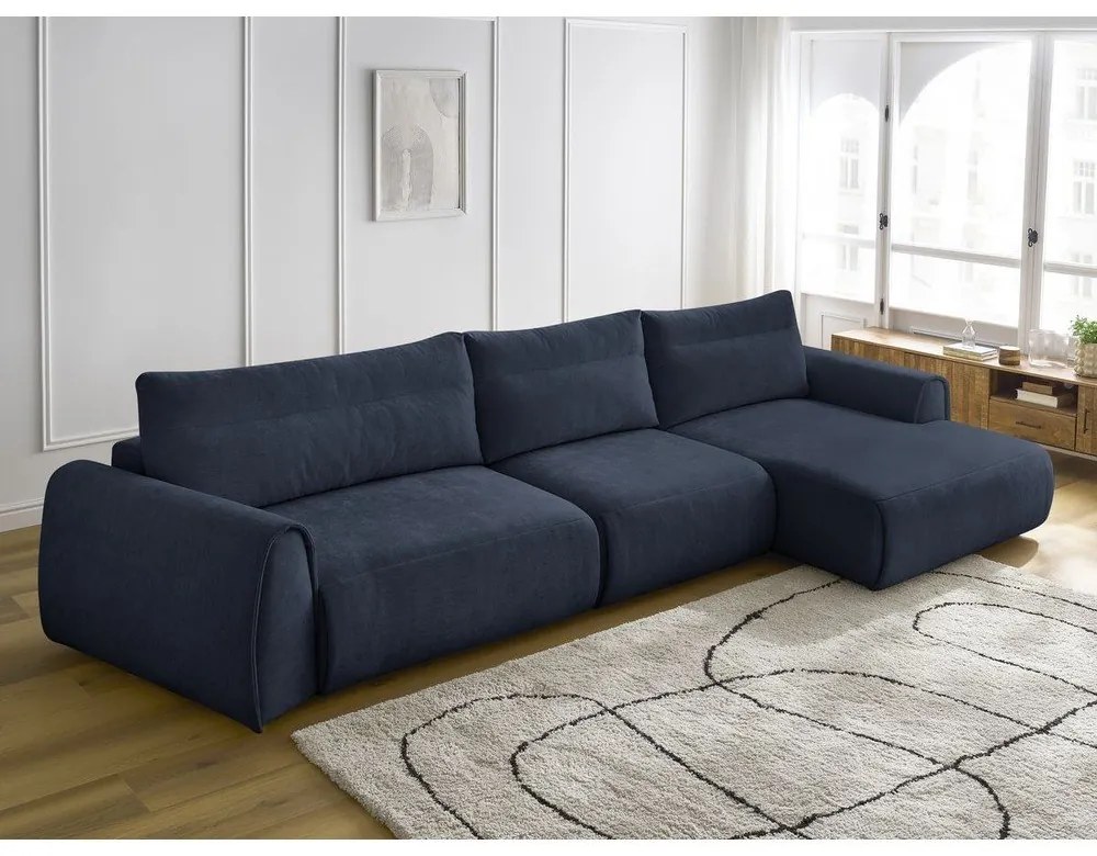 Sötétkék sarokkanapé Aden – Bobochic Paris