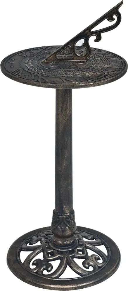 vidaXL bronz színű műanyag napóra 35,5 x 82 cm