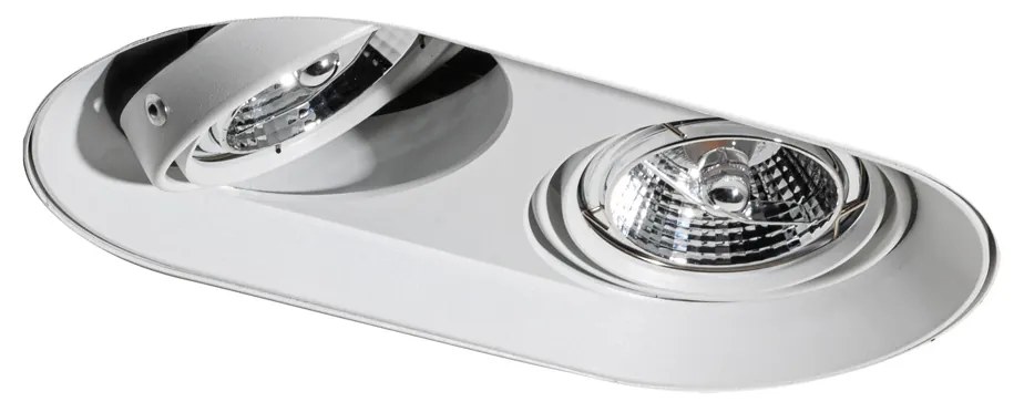 Kerek beépíthető spotlámpa fehér GU10 70 mm 2-fényes - Hubs