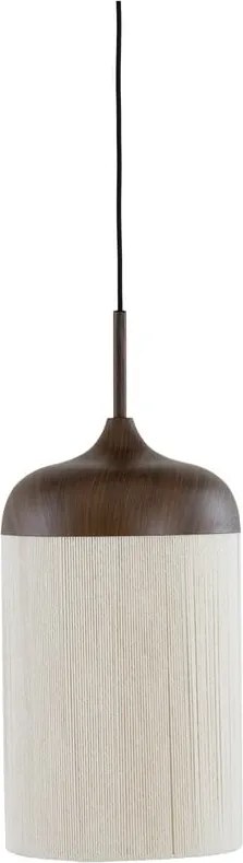 Sötétbarna függőlámpa textil búrával ø 22 cm Dania – Light & Living