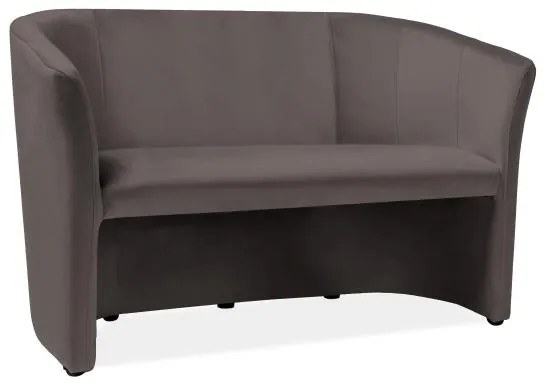 Cuba Velvet kanapé, kétüléses, szürke