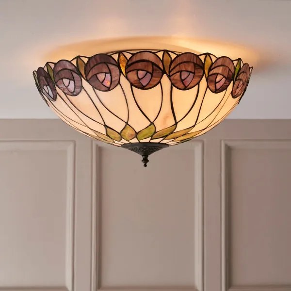 Endon 64173 - Tiffany HUTCHINSON mennyezeti lámpa 2xE27/60W/230V átm. 50 cm