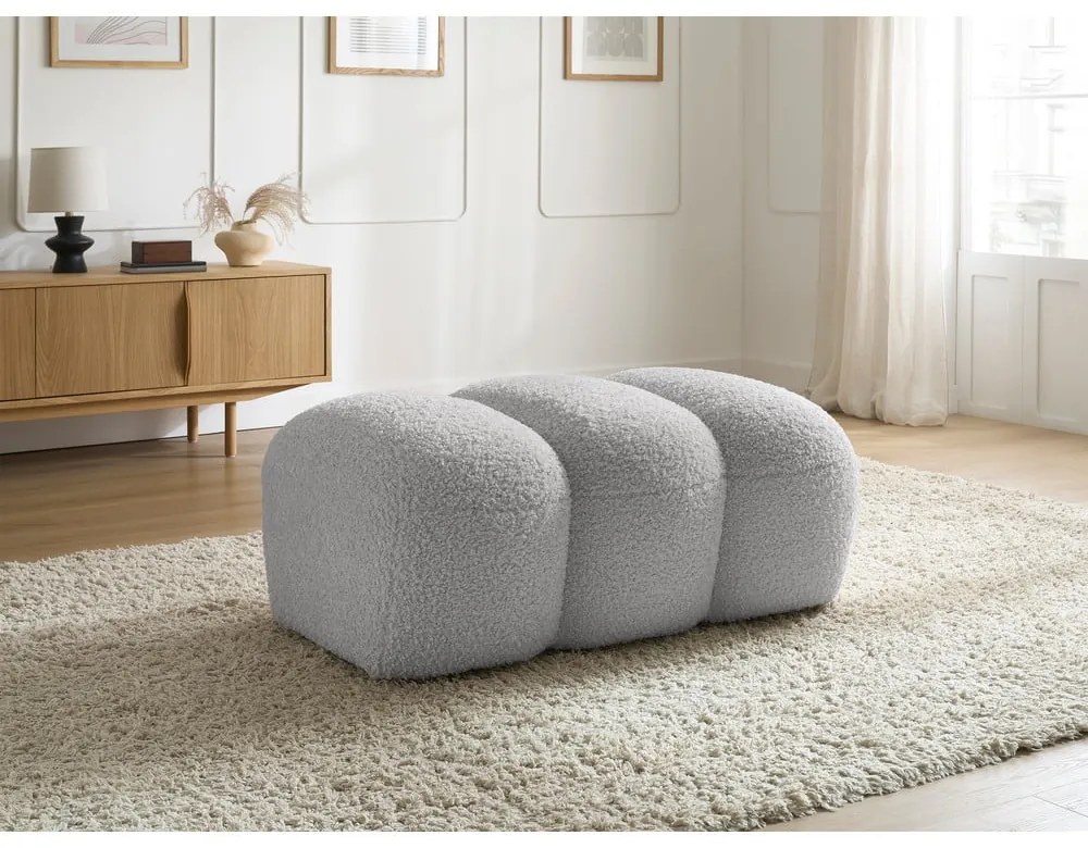 Világosszürke buklé lábtartó Hippolyte – Bobochic Paris