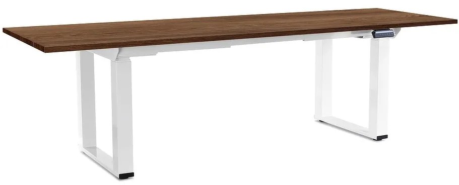 OfficeTech Strong állítható magasságú asztal 240 x 80 cm, fehér alap, silverjack tölgy