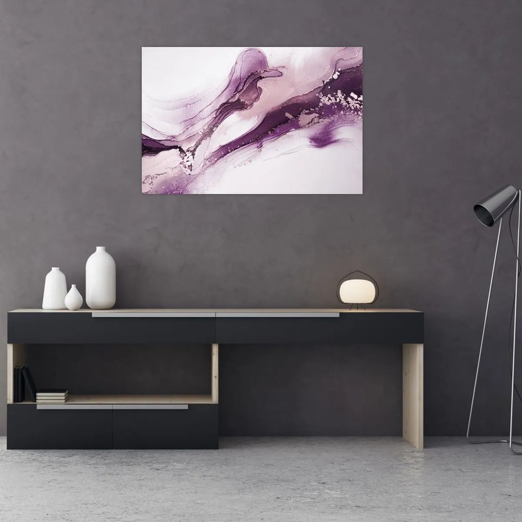 Kép - Lila folyadék művészet (90x60 cm)