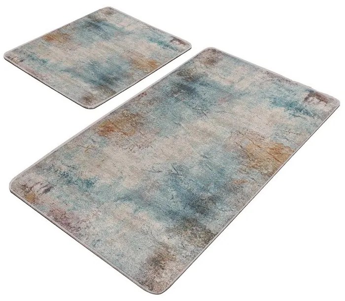 Kék-szürke fürdőszobai kilépő szett 2 db-os 60x100 cm – Mila Home