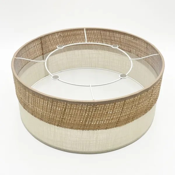 Mennyezeti lámpa SIRJA DOUBLE BOHO 2xE14/15W/230V átm. 35 cm bézs/krém