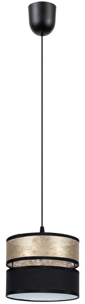 Csillár zsinóron LIMA 1xE27/60W/230V arany/fekete