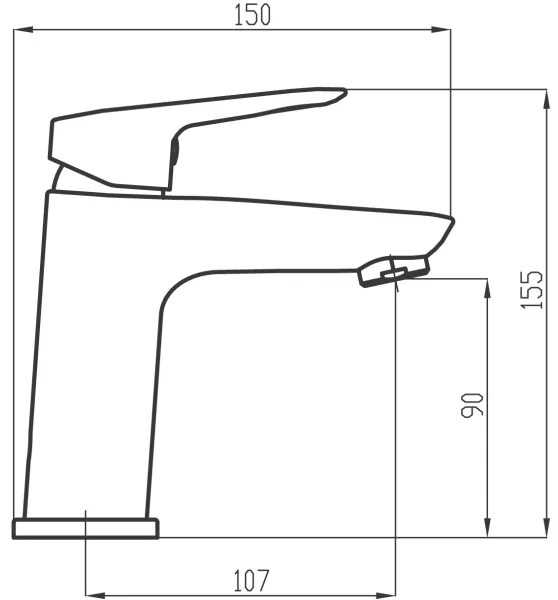 Novaservis - Mosdócsap METALIA 15,5 cm fényezett króm