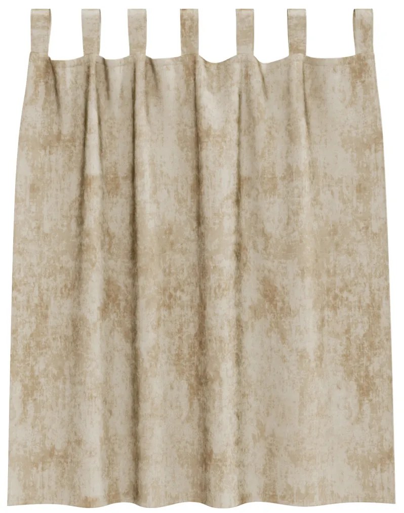 Velúr függöny 2 db gombfüggönnyel Krém 140x140 cm