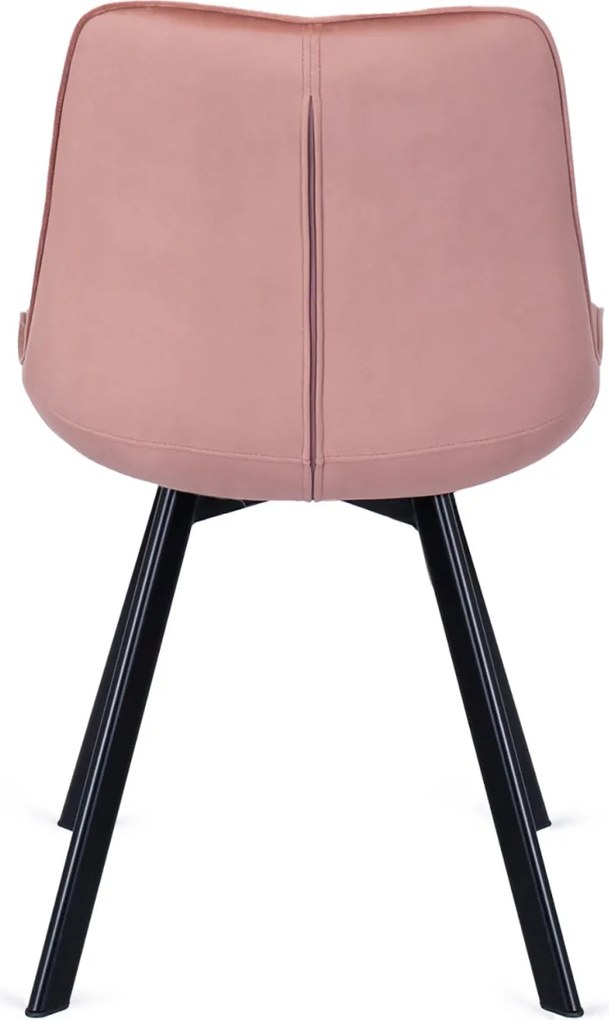 Szék rózsaszín színben, bársony kárpittal. RICK