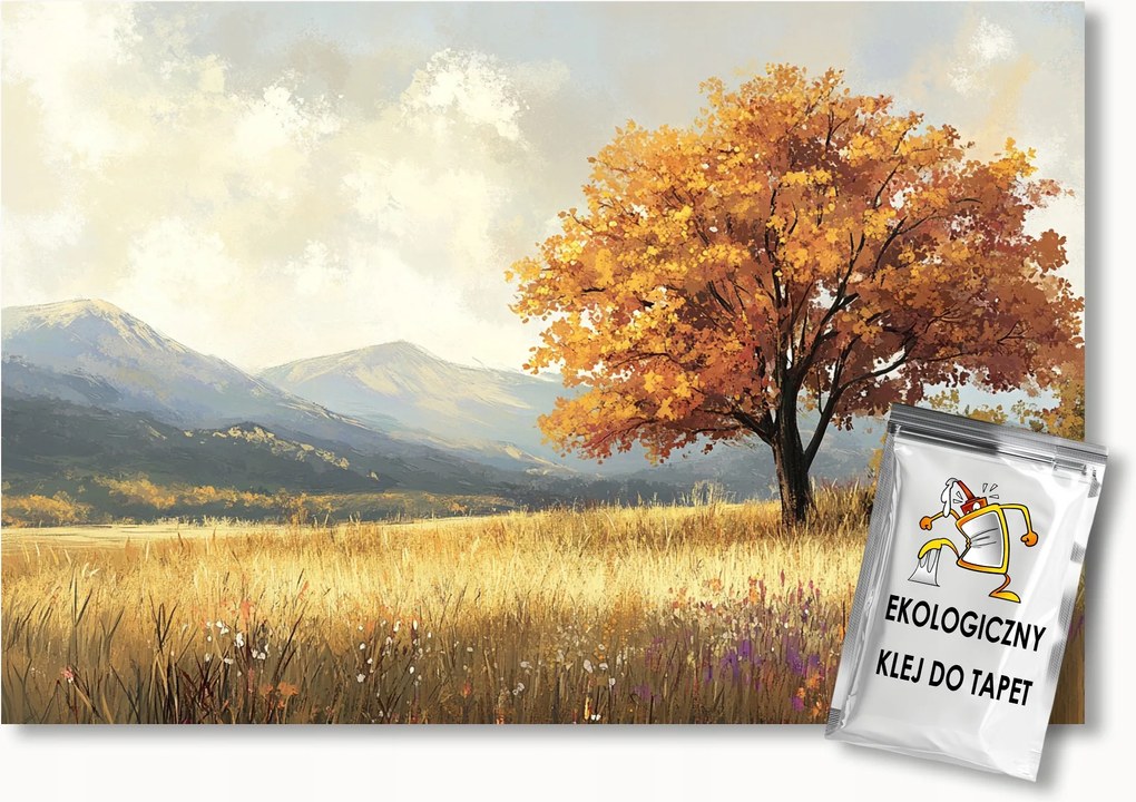 Fotótapéta Flizelina Tájkép Kilátás Hegyek Fa Rét Ősz 200x140 ragasztó