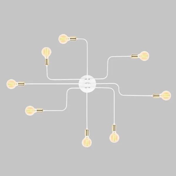 Felületre szerelhető csillár TRUVA 8xE27/40W/230V fehér/arany